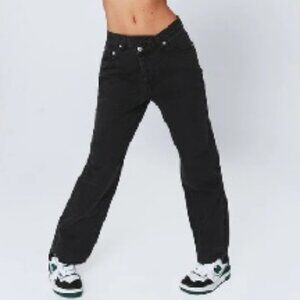 PRINCESS POLLY HOLLY ASYMMETRIC STAIGHT LEG JEAN - USA SIZE 2 NWT